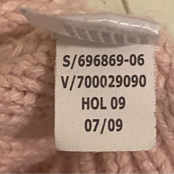 Old Navy Fisherman’s Sweater Pink  Women’s Size M Cable Knit  V-Neck - Picture 7 of 10